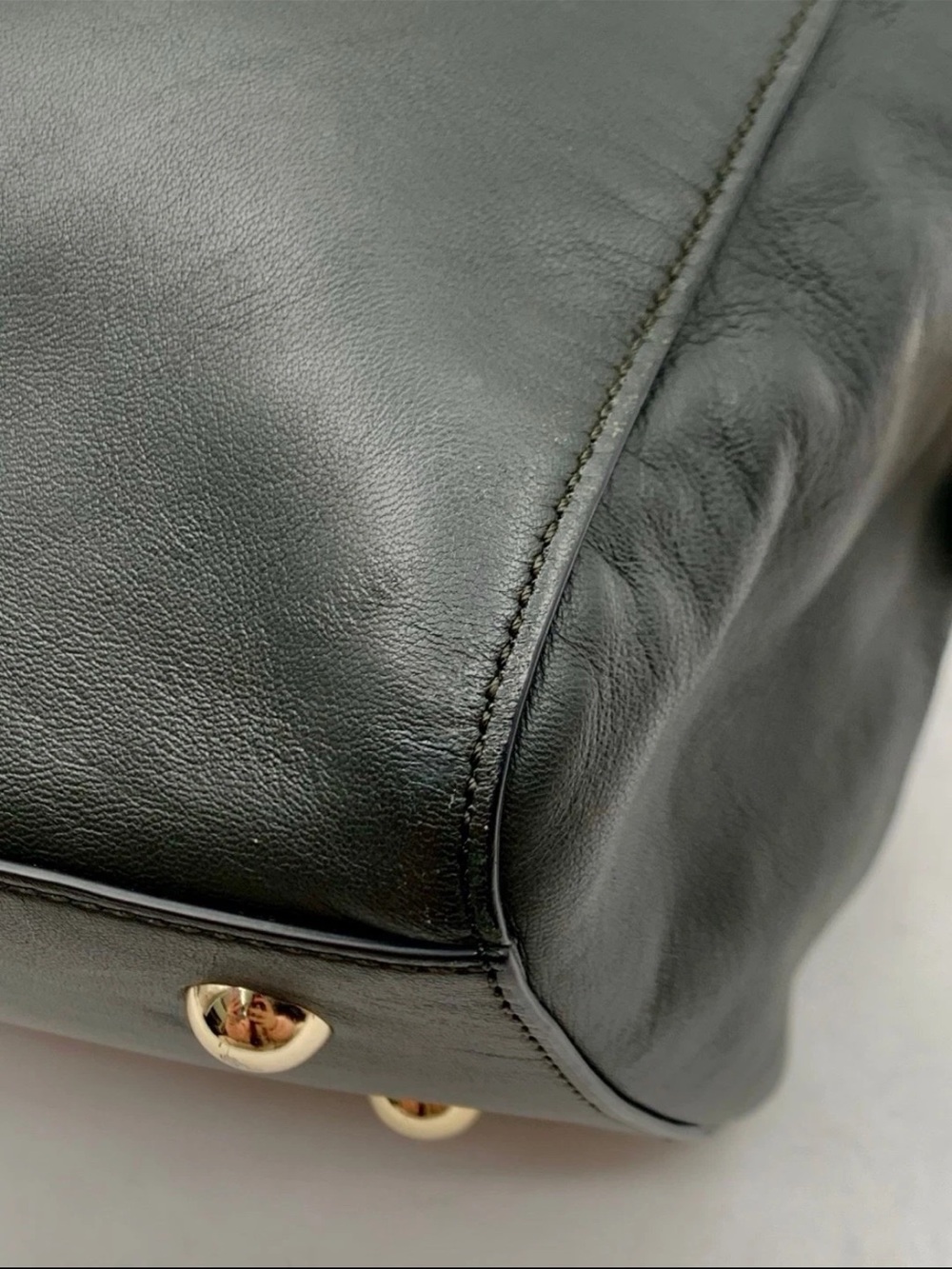 Mulberry Black Leather Satchel with Gold-Tone Plaque - Picture 9 of 14